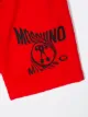 Moschino Kids شورت جينز بطبعة شعار الماركة