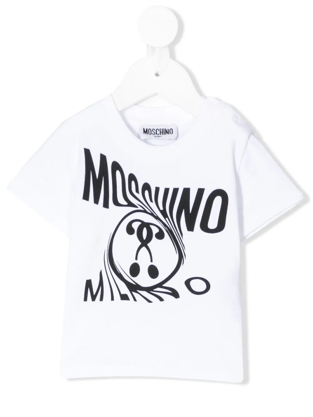 фото Moschino kids футболка с круглым вырезом и логотипом