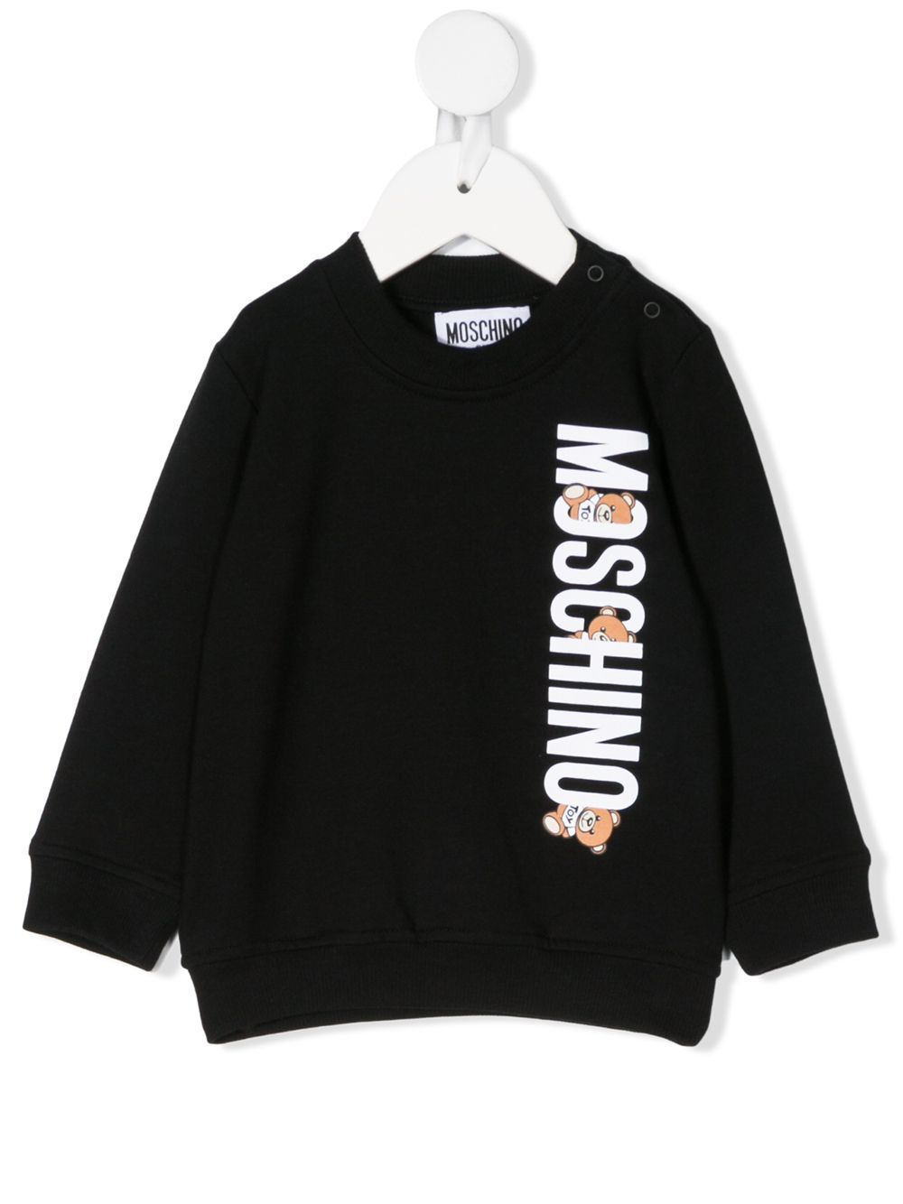 фото Moschino kids толстовка с круглым вырезом и логотипом