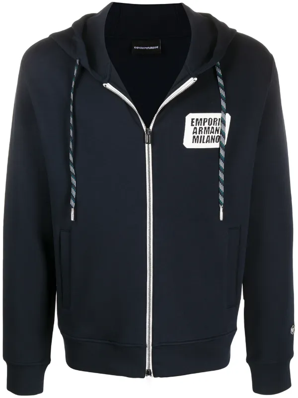 armani zipped hoodie