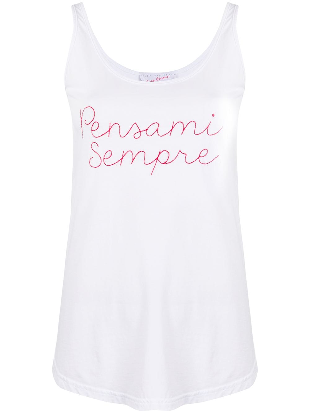 Giada Benincasa Embroidered Tank Top In White