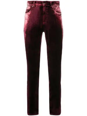 mens skinny velvet pants