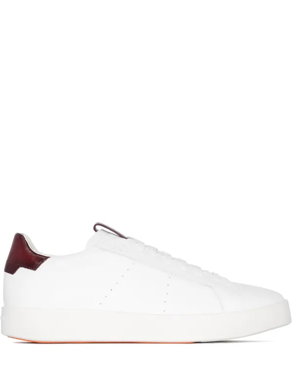 santoni leather sneakers
