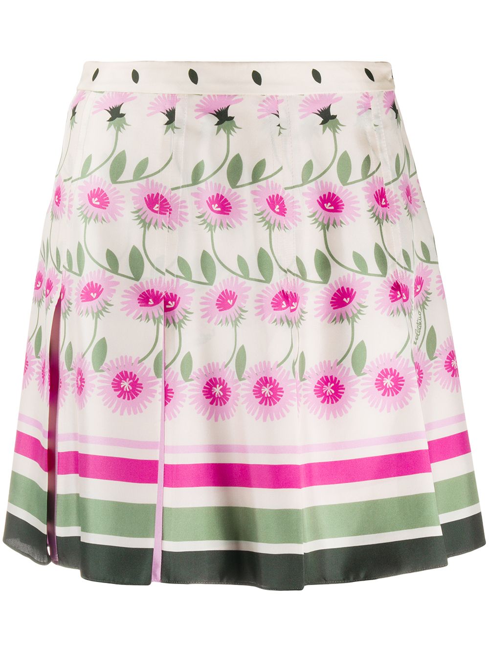 фото Valentino юбка со складками и цветочным принтом