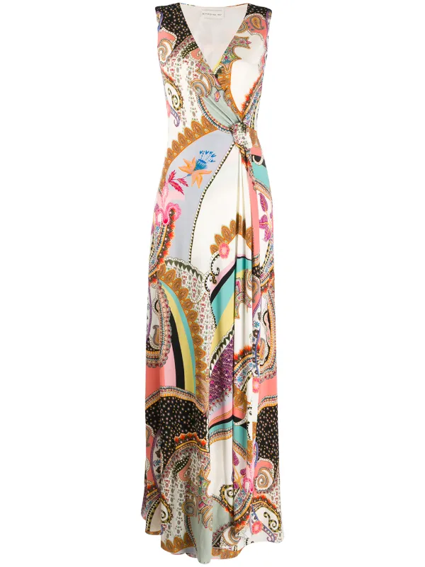 paisley print maxi dress