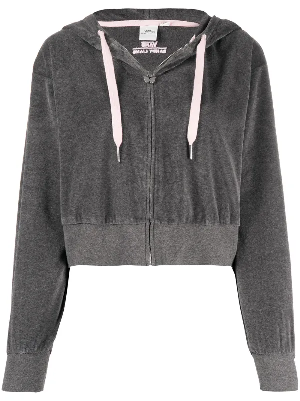 vans cropped zip up hoodie