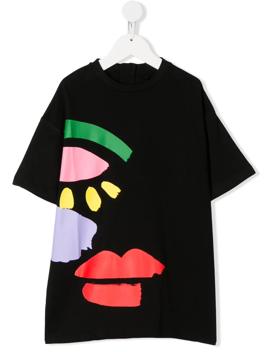 Stella McCartney Kids платье Graphic Face с короткими рукавами