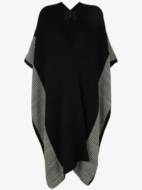 VOZ poncho rayé à design ouvert 