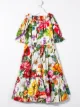 الصورة 2 من Dolce & Gabbana Kids فستان ميدي بطبعة زهور