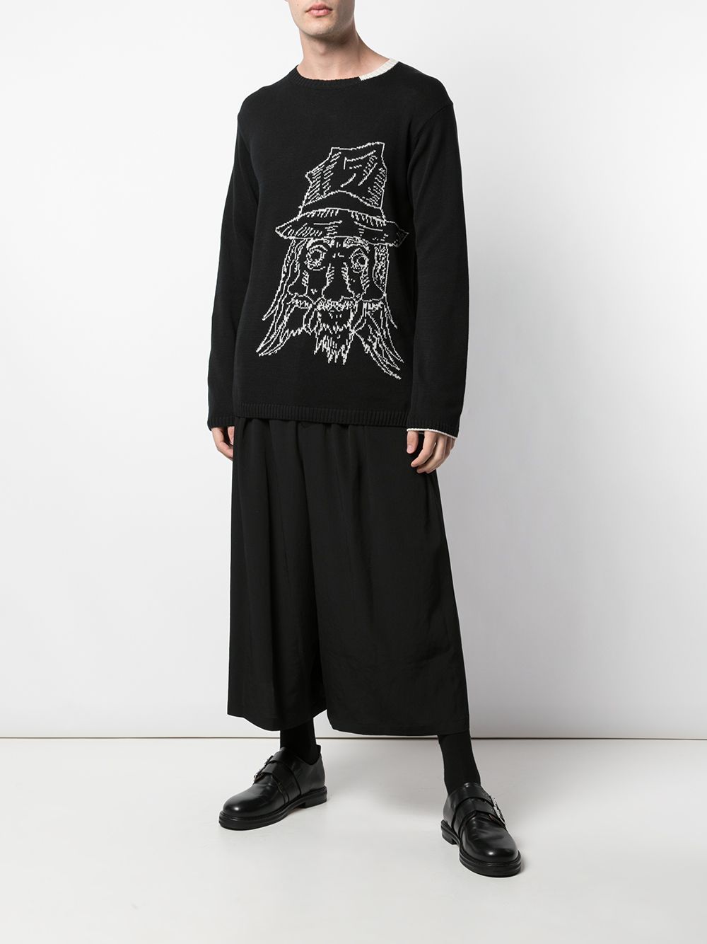 фото Yohji yamamoto укороченные брюки широкого кроя