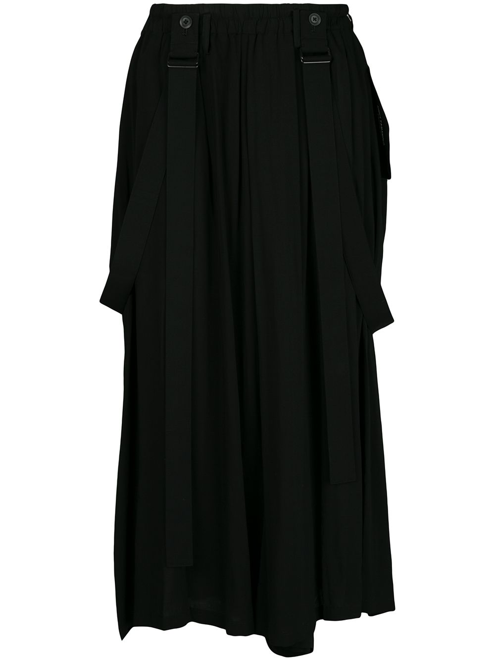 Yohji Yamamoto Draped Wide Leg Trousers In Black