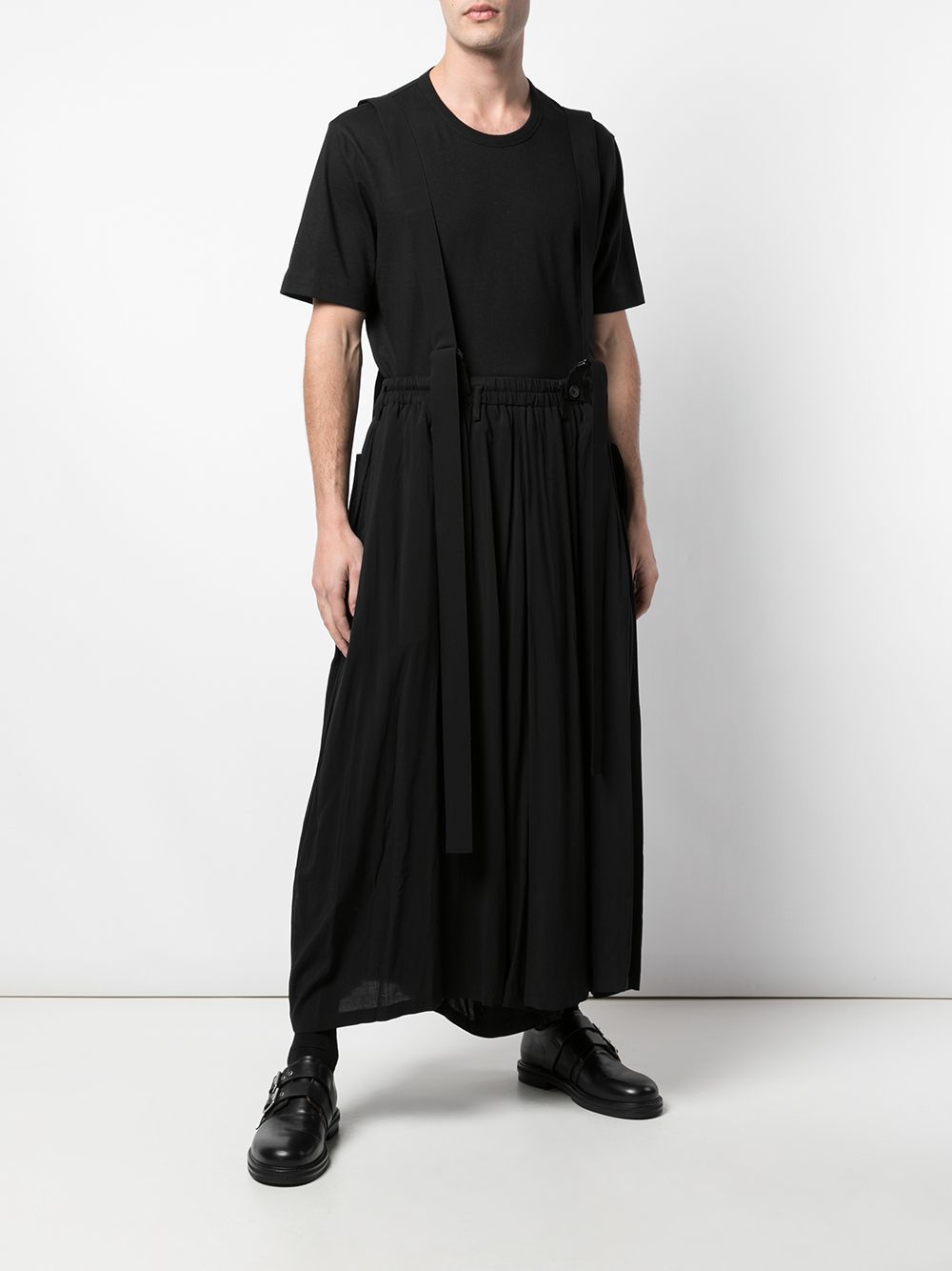 фото Yohji yamamoto широкие брюки с драпировкой