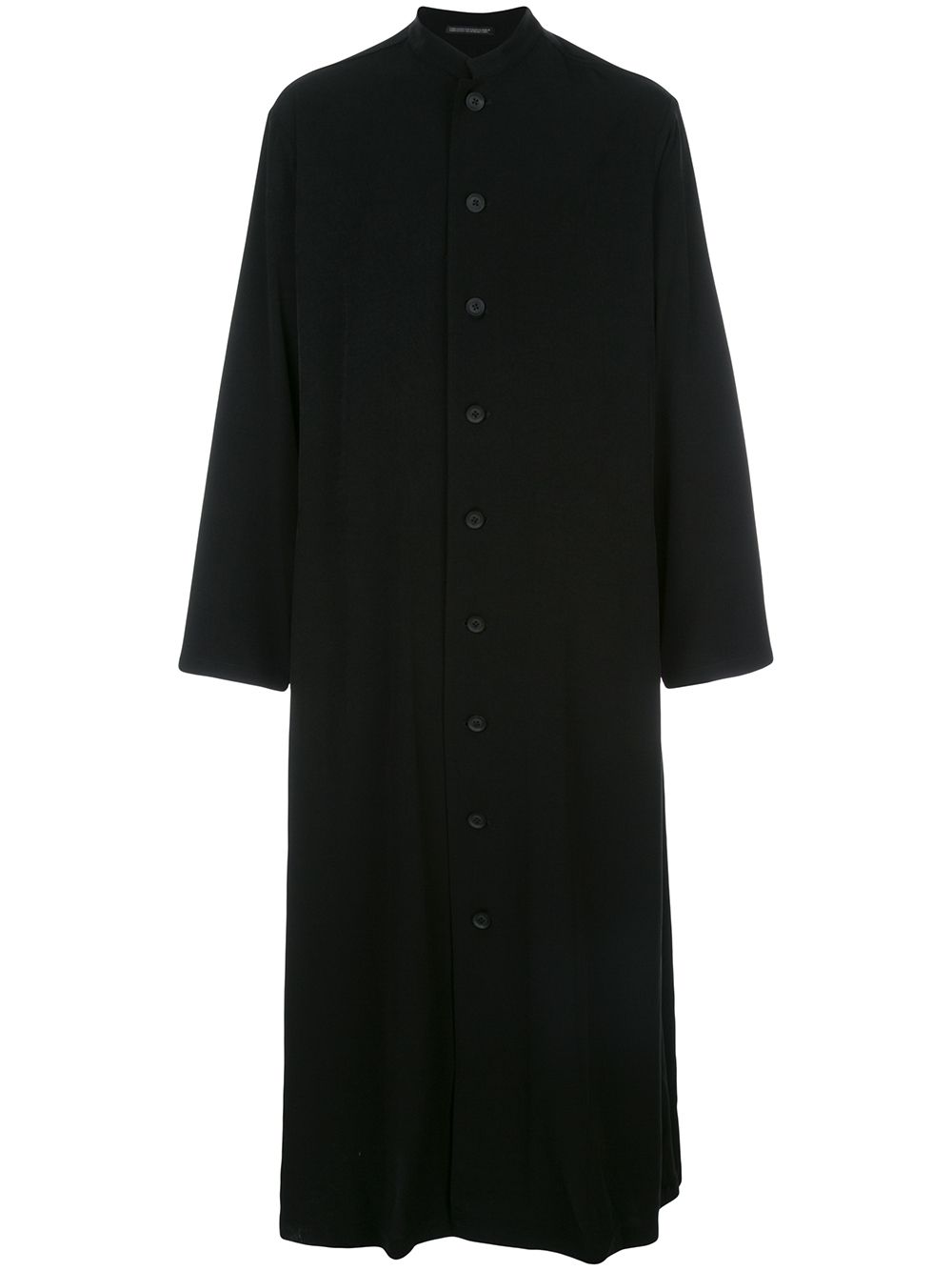 Yohji Yamamoto Einreihiger Mantel In Black