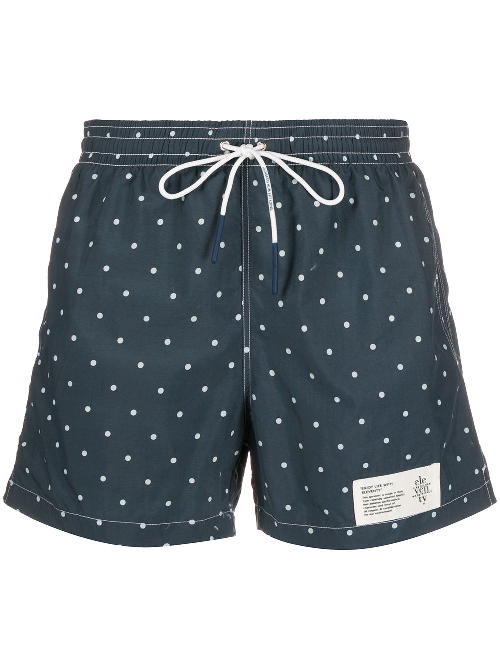 Eleventy Polka Dot Swim Shorts In Blue