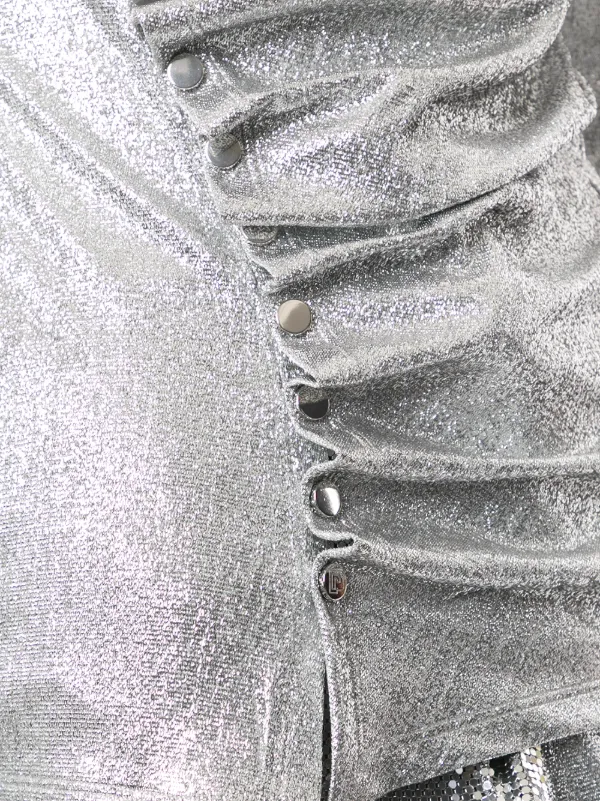 Rabanne ドレープ ブラウス | シルバートーン | FARFETCH JP