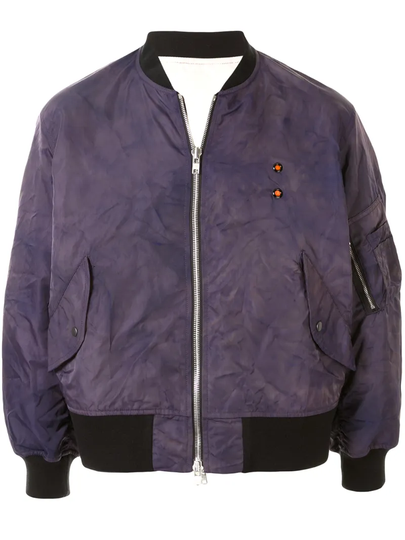 Click to view more detailed imagery on our partner's website Sankuanz Reversible Bomber Jacket In Purple