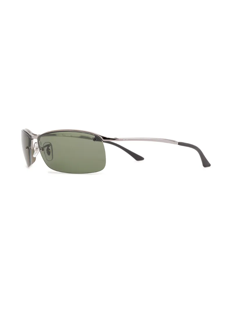 Ray Ban Rb3183 Rectangular-shape Sunglasses In Silver
