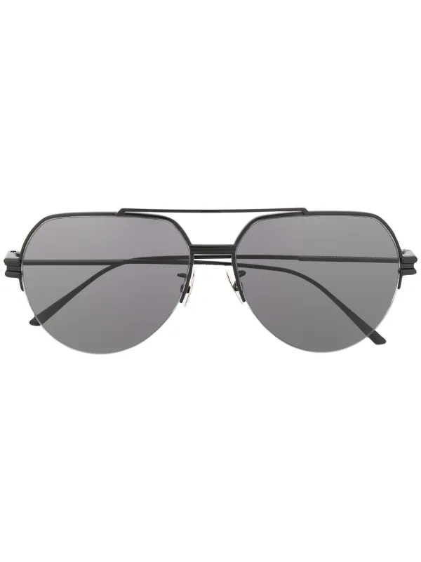 half rim aviator sunglasses