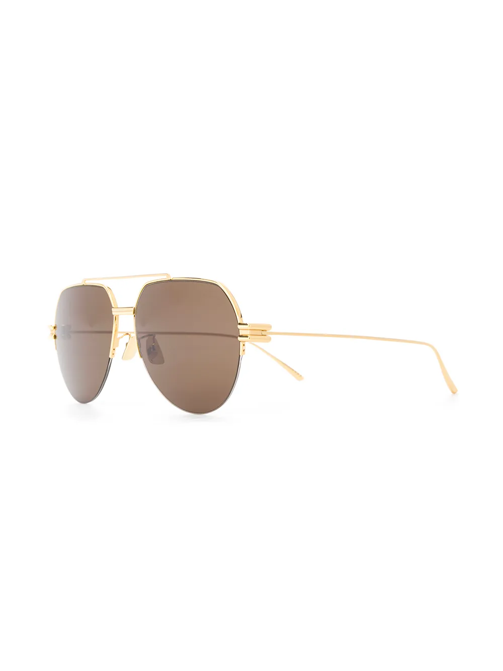 Bottega Veneta Eyewear Zonnebril met piloten montuur - Goud