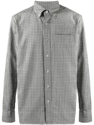 collar gingham shirt for men 