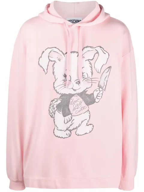 Moschino sudadera con capucha y estampado de conejo