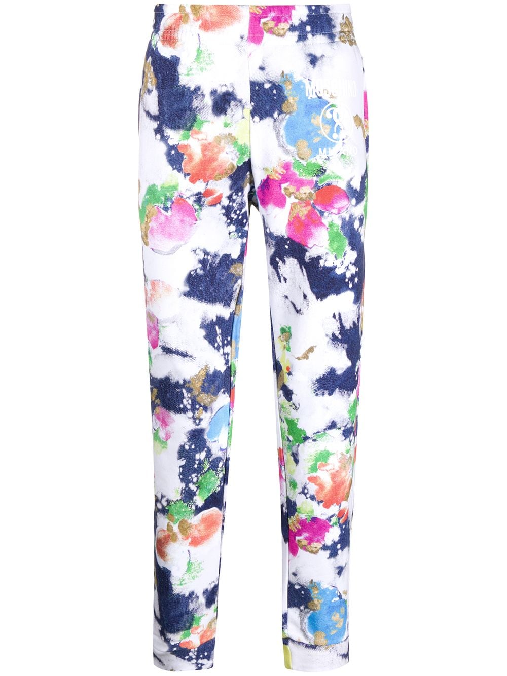 Moschino Tie-dye Print Track Pants In White