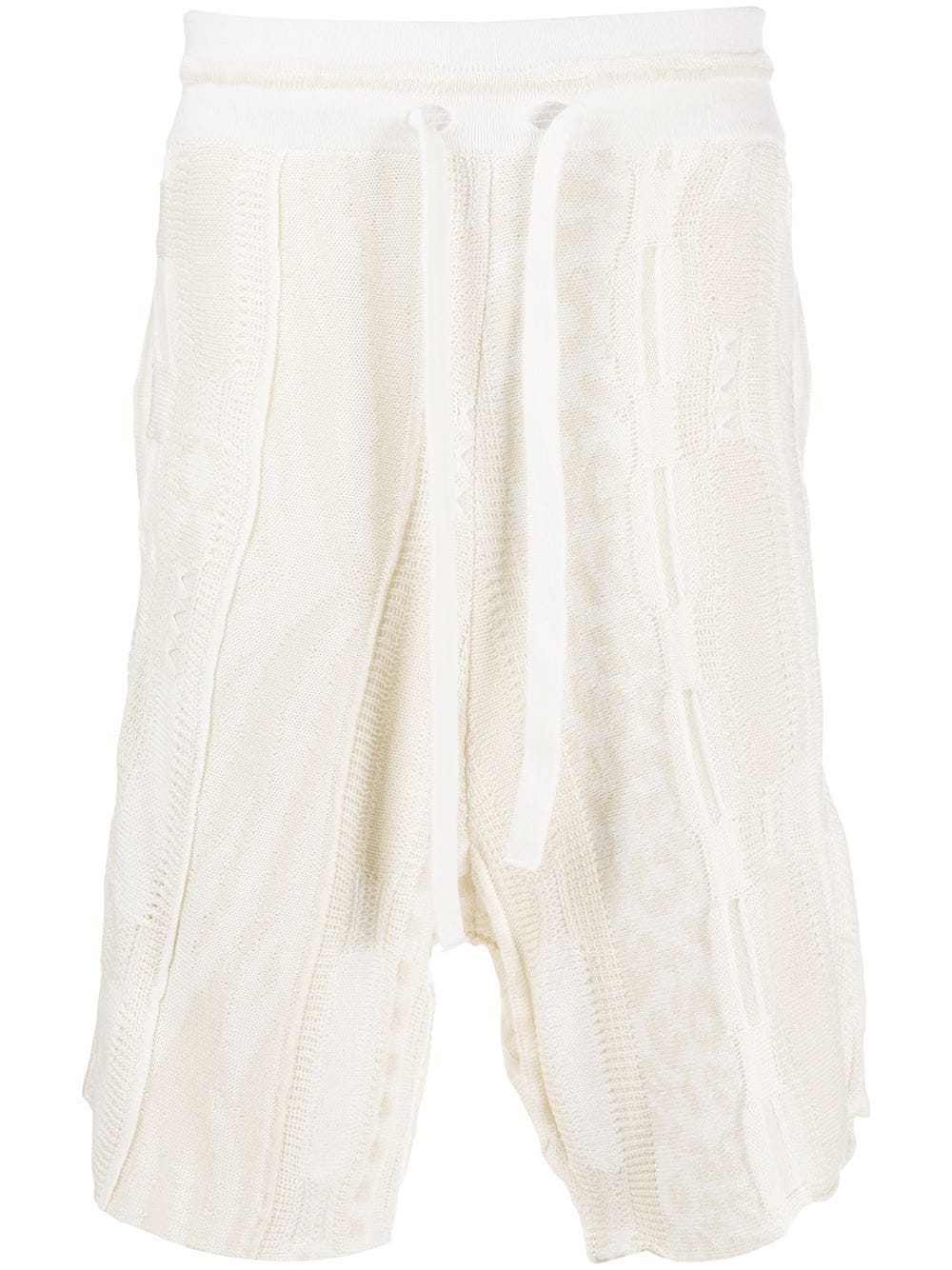Laneus Knitted Drawstring-waist Shorts In Neutrals