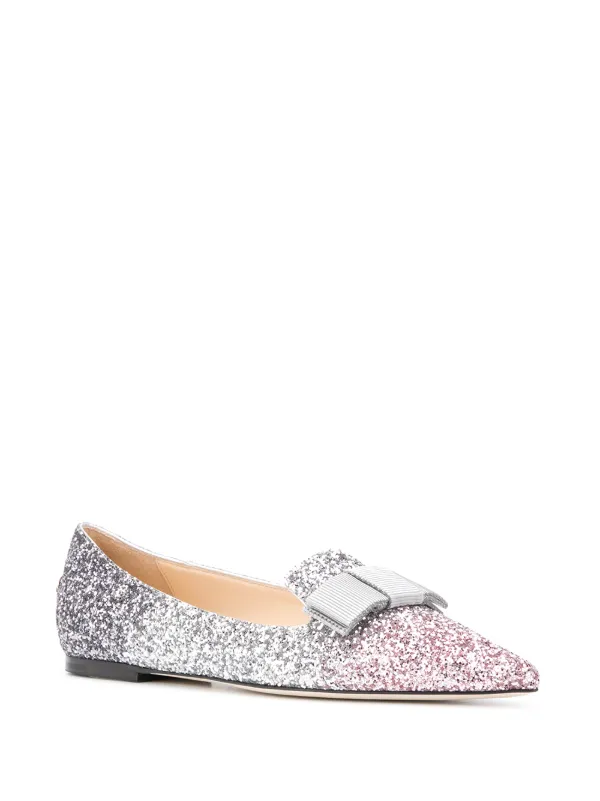 Jimmy Choo Gala Viola Mix Flats - Farfetch