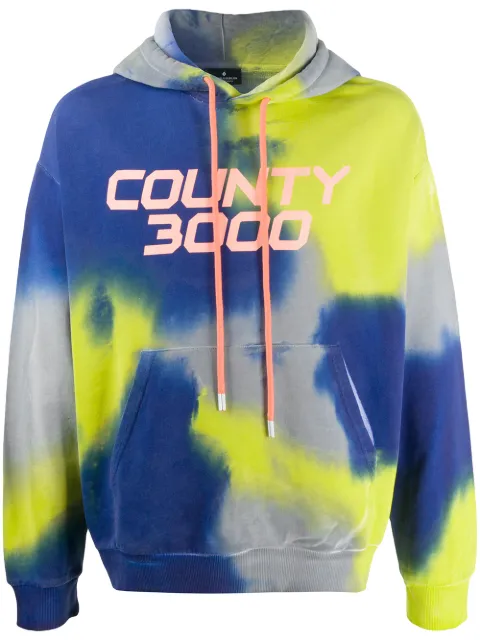 COUNTY OF MILAN County 3000 tie-dye hooded sweatshirt