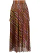 Image 1 of Christian Dior 2002 pre-owned diagonal stripes sheer skirt