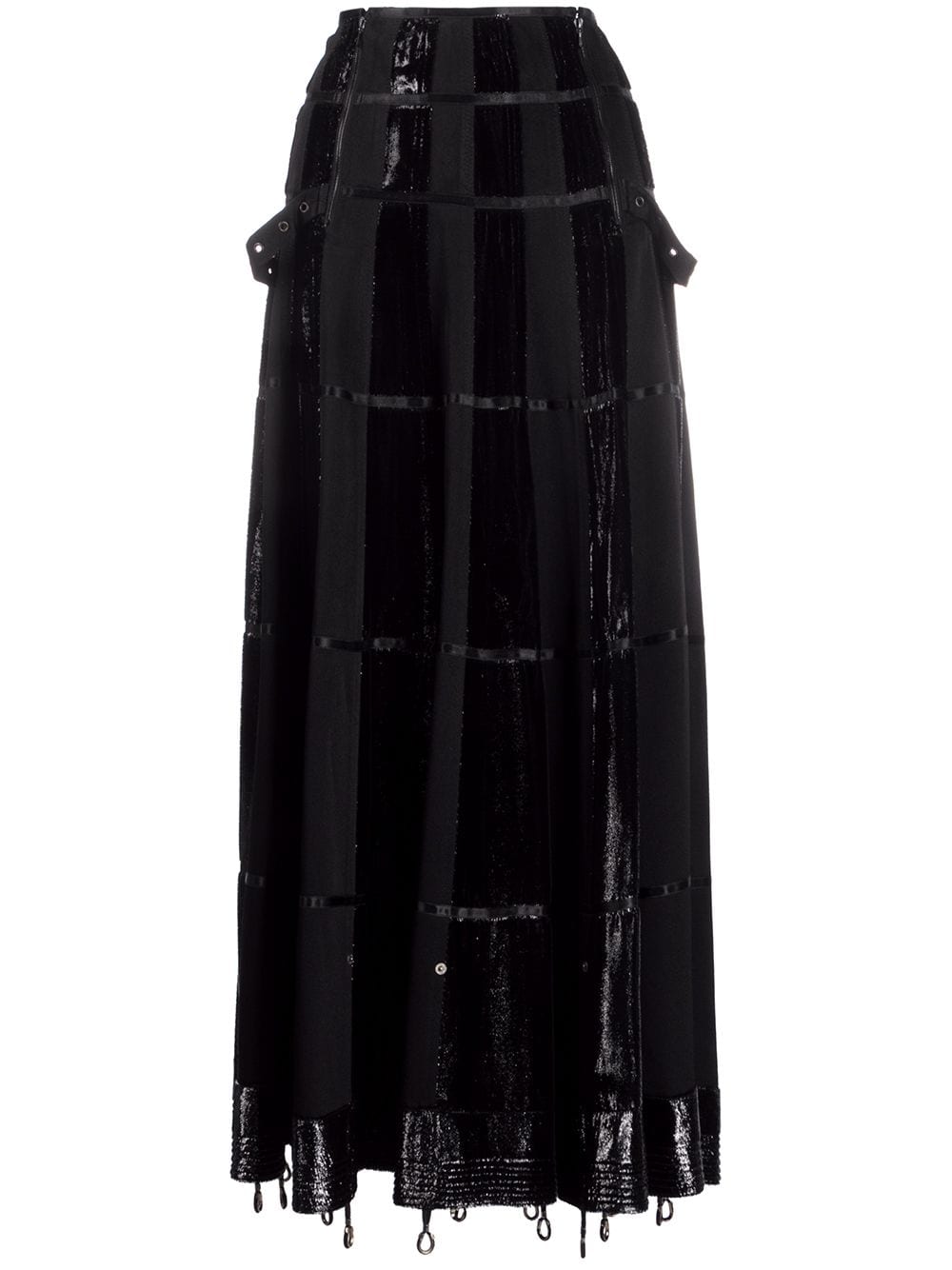 фото Christian dior юбка макси 2000-х годов а-силуэта со вставками pre-owned