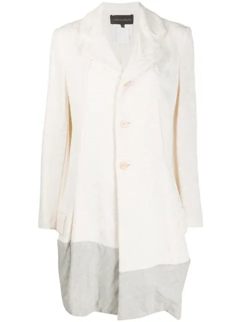 Comme Des Garçons Pre-Owned 1993 patchwork panel jacquard coat