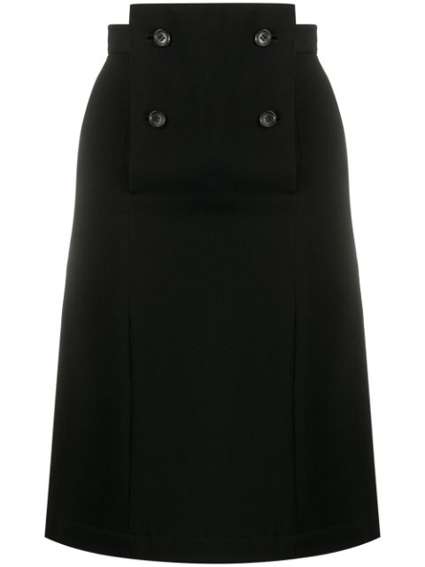 Comme Des Garcons 1988 double-buttoned flap straight-fit skirt Women