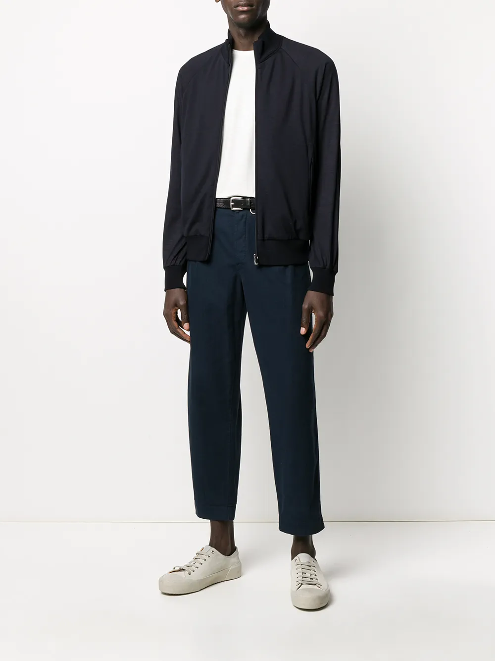Corneliani Gebreid jack - Blauw