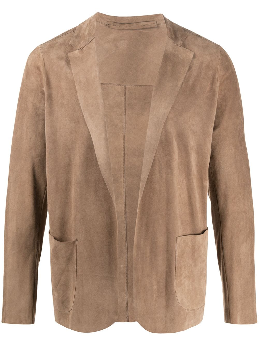 Salvatore Santoro Fitted Leather Blazer In Neutrals