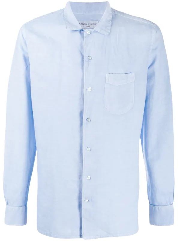 plain blue long sleeve shirt