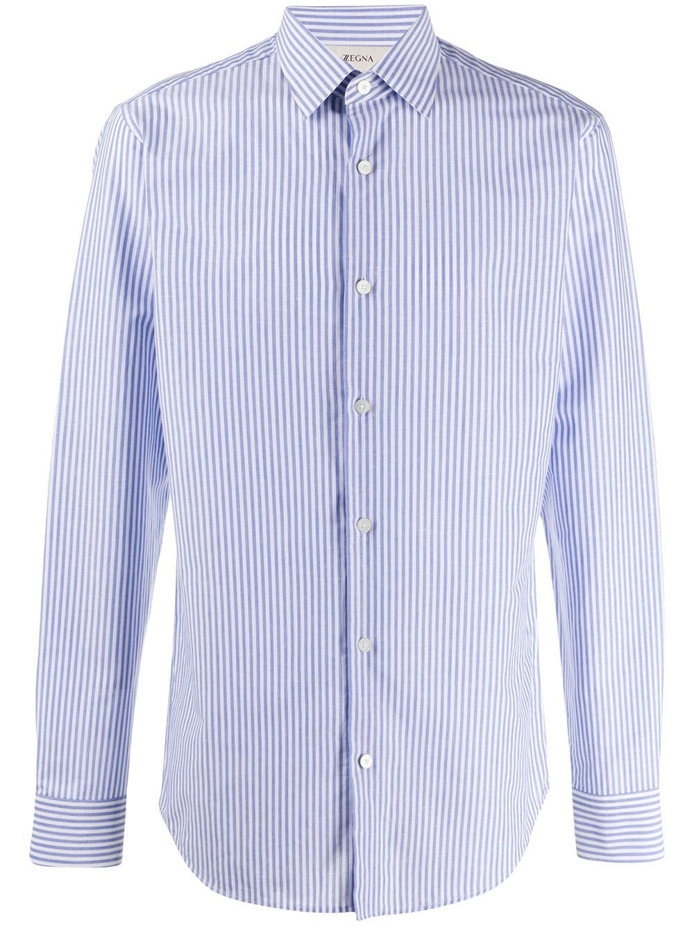 Z Zegna Gestreiftes Hemd In White