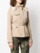 Moncler جاكيت بحزام وسحاب أمامي