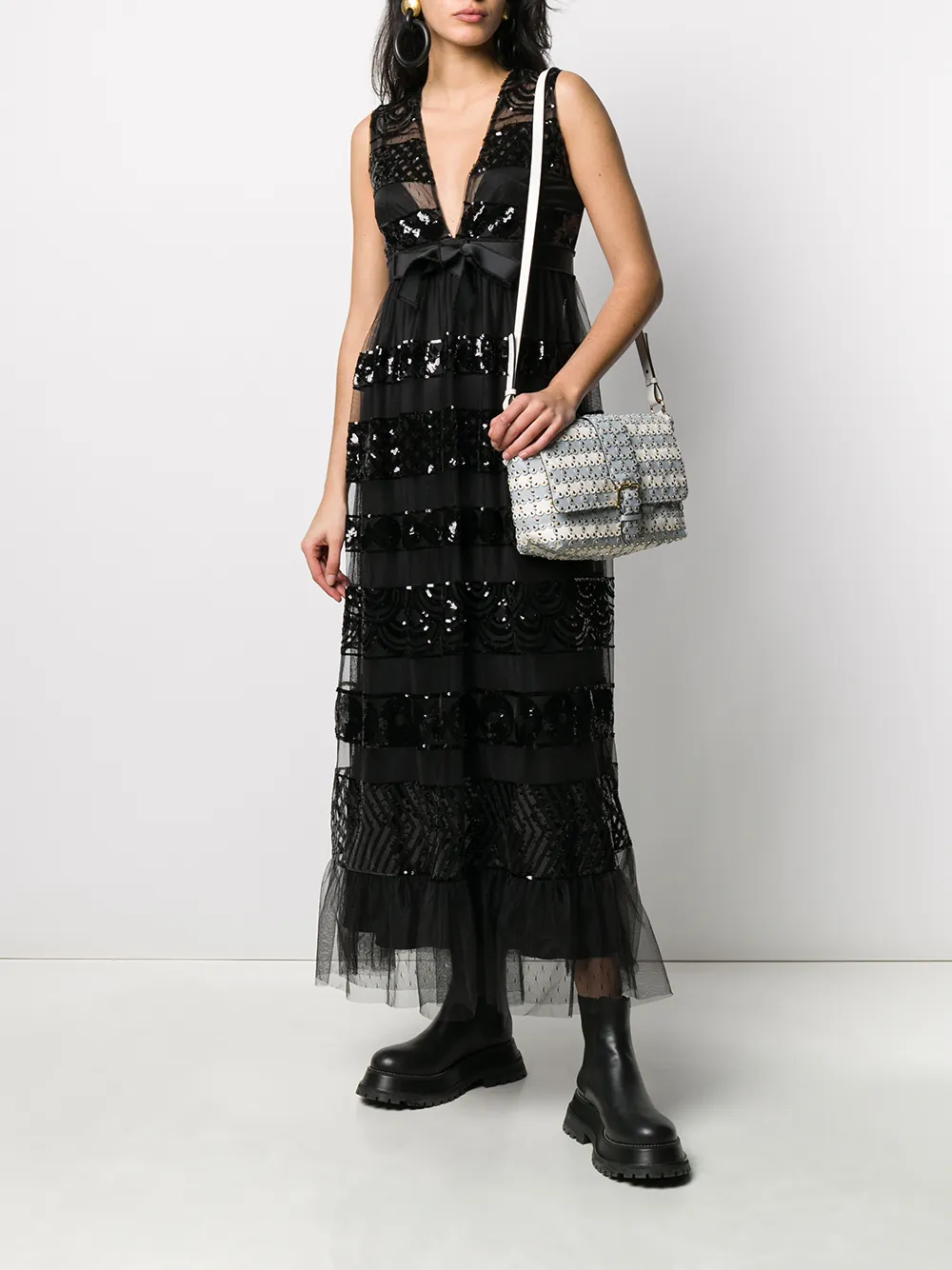 Image 2 of RED Valentino sequin-embellished tulle dress
