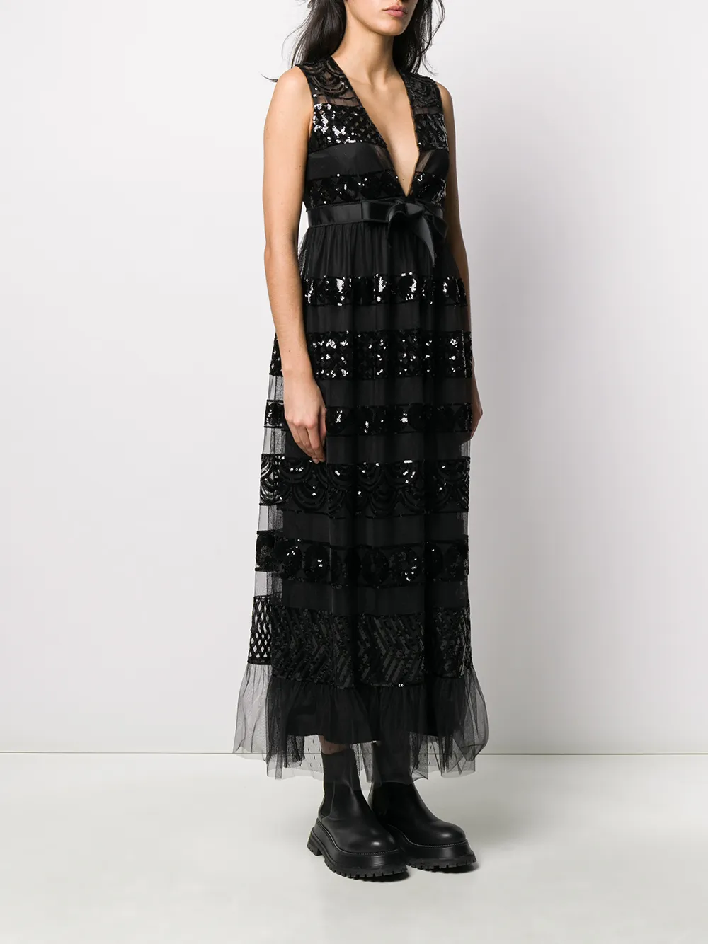 фото Red valentino декорированное платье из тюля