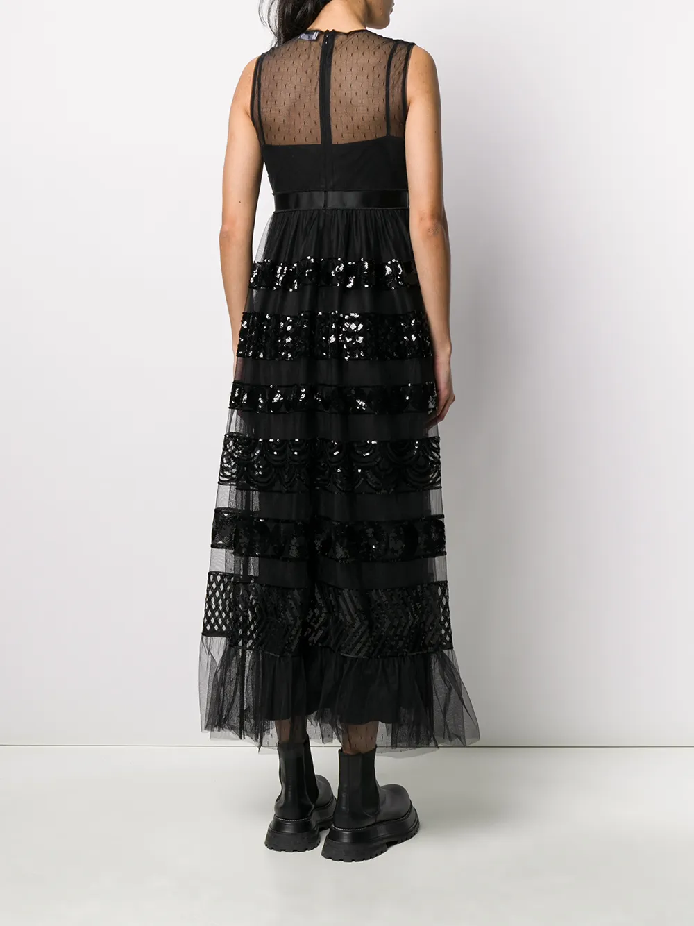 фото Red valentino декорированное платье из тюля