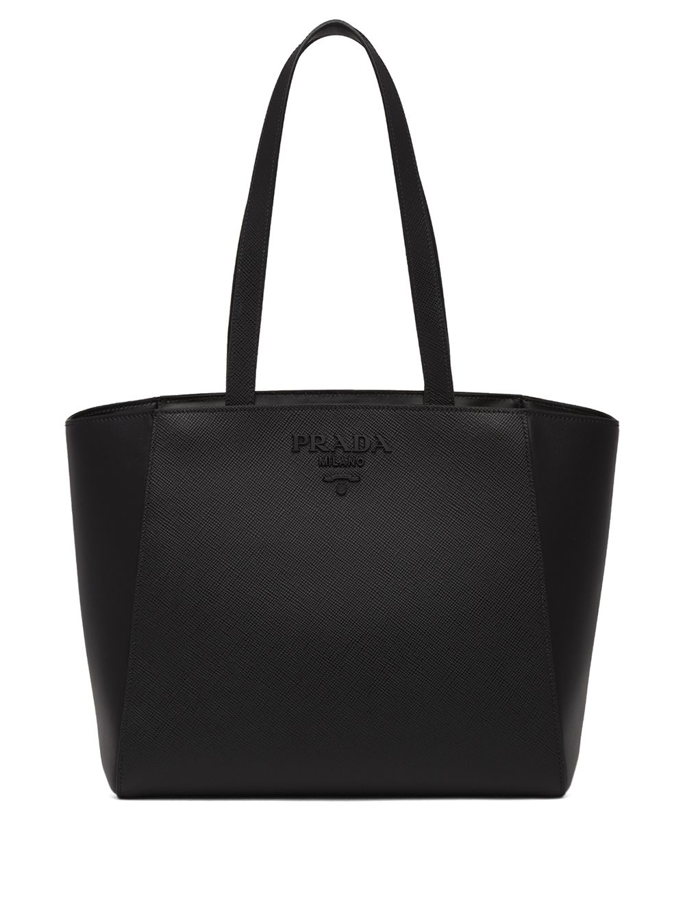 Prada Shopper Mit Logo-schild In Black | ModeSens