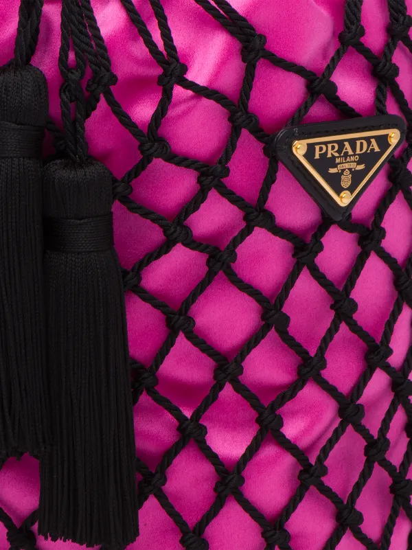 prada mesh bucket bag