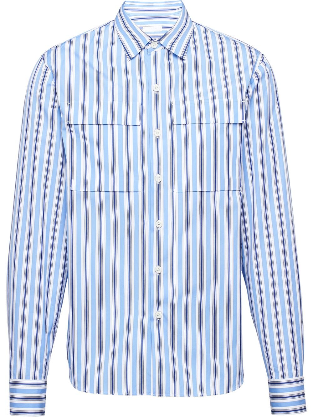 фото Prada полосатая рубашка с карманами
