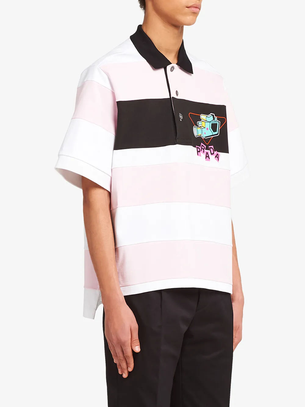 prada polo shirt white