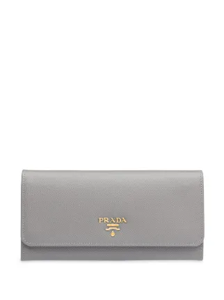 prada saffiano flap wallet