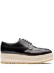 Image 1 of Prada raffia platform varnished brogues