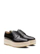 Image 2 of Prada raffia platform varnished brogues