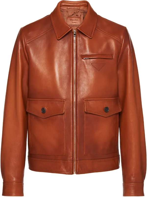 mens brown prada leather jacket mens brown prada leather jacket