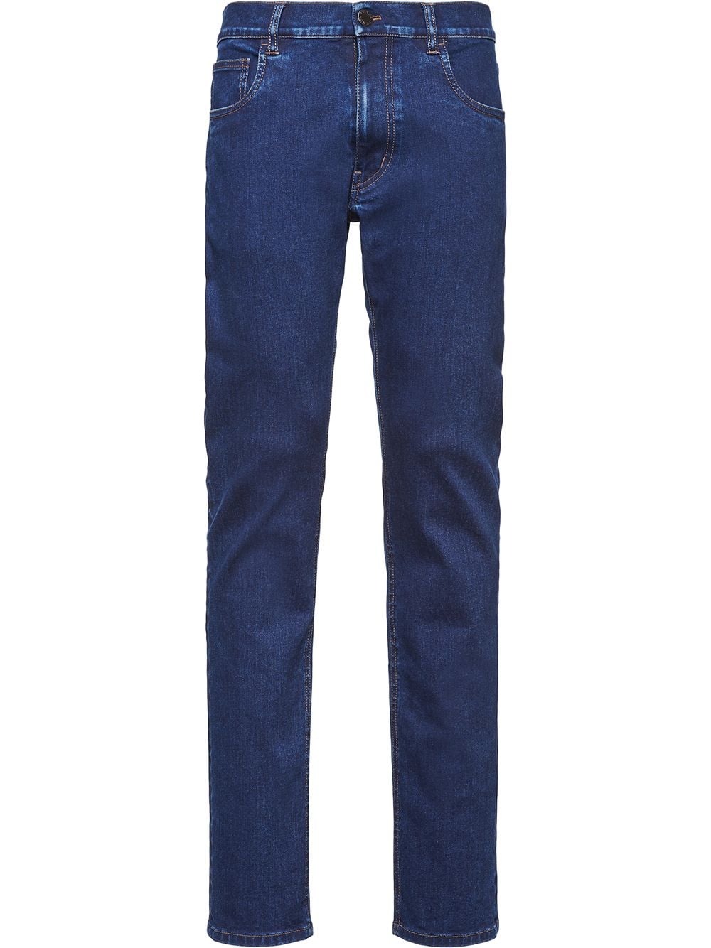 Prada Halbhohe Tapered-jeans In Blue